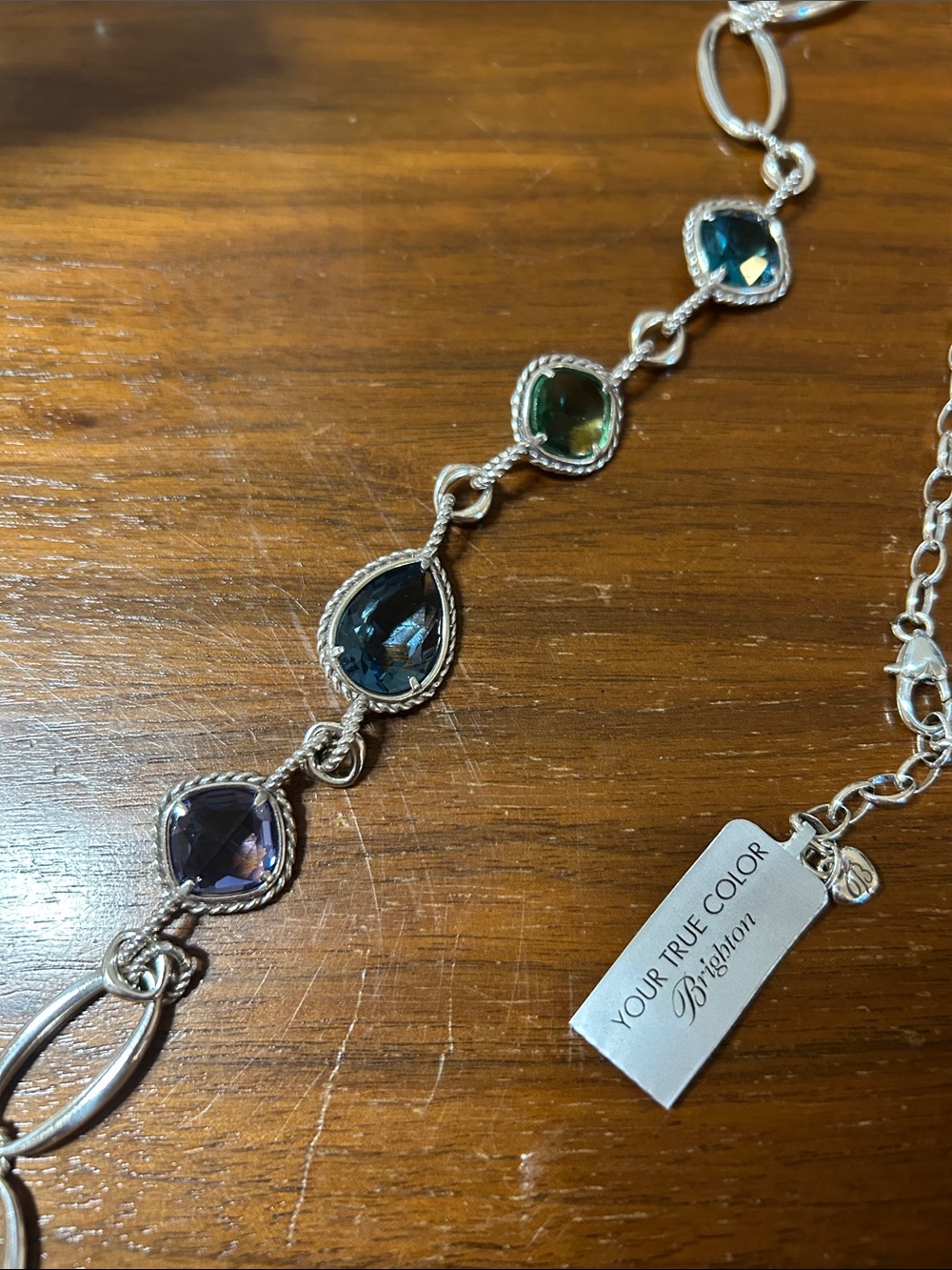 Brighton Silver Multi-Color Long Pendant Necklace. 0125 - Picture 6 of 15
